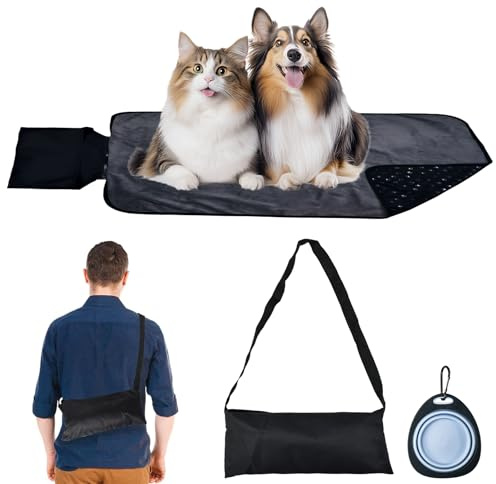 YBCCBY Manta para perros plegable para mascotas, para acampar, alfombrilla para perros de doble cara, resistente al agua, alfombrilla antideslizante para perros, con bolsa de transporte, manta de