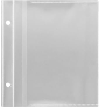 100 Sheets Small Photo Album Refillable Sleeves for 4x6,Flip Mini Photo Book Cards Postcards Clear Refills Pages with 2 Hole 100 Pages Holds 200 Pictures,Plastic Picture Album Binder Inside Sleeve