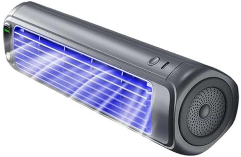 Cooling Ace Portable Air Conditioner, 3 Speeds Adjustable Bladeless Fan Tower USB Rechargeable Personal Air Cooler for Home Office Desk Quiet AC Unit Wall Mountable Space Saving (Blue)