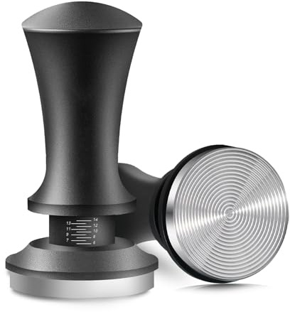 CogitMin Kaffee Tamper 58MM Kaffeestempel mit 2-Feder-Auto-Rebound, 100% Edelstahl Basis Tamper-Barista Zubehör für Kaffeeliebhaber, Einstiegsstufe & Profi