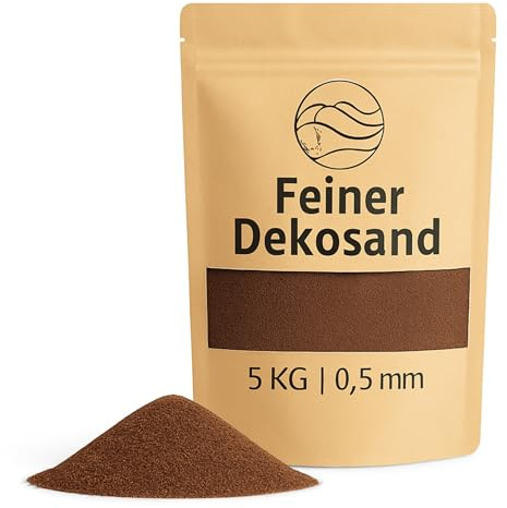 Sabbia decorativa marrone come decorazione colorata – 5 kg piccole pietre decorative Ø 0,5 mm per bicchieri, vasi