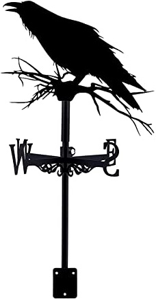 HJCKJSMEOU Exquisita Veleta de Metal para indicador de dirección del Viento con Forma de Gallo de Viento, Veleta de Acero Inoxidable con Forma de pájaro.