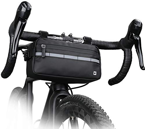 Rhinowalk Bike Handlebar Bag Bike Front Bag 3LWaterproof Basket for Sport Bicycle Professional Cycling Accessories-Black