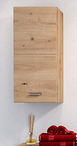trendteam smart living - Hängeschrank Wandschrank - Badezimmer - Geo - Aufbaumaß (BxHxT) 35 x 83 x 31 cm - Farbe Artisan Eiche - 175180192