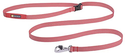 Ruffwear Flagline Hundeleine, schnelle, leichte, Starke Leine, 2-in-1 Hand- oder Taillenleine zum Laufen, Ufbewahrungstasche und sicher abschließbarer Crux-Clip, Salmon Pink (One Size, All Breeds)