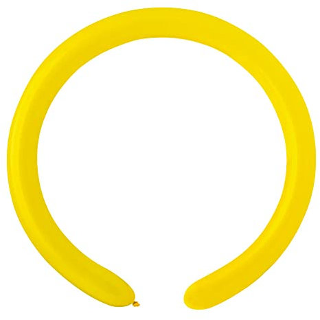 Busta 100 palloncini modellabili in lattice naturale Premium Quality D4 (Ø 5cm / 2), giallo
