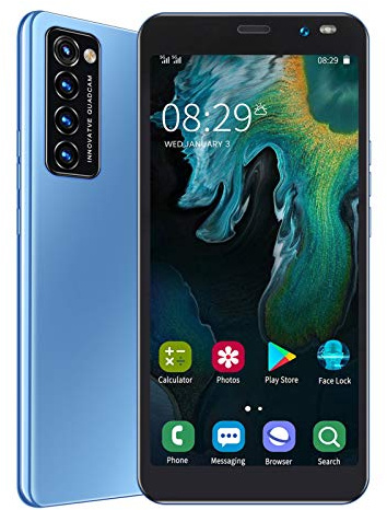 LANDVO Rino4 Pro Smartphone för Android, 5,45 Tums Skärm Smartphone 512MB RAM 4GB ROM, Dual SIM, 1500mAh Batteri, Olåst Mobiltelefon(Blå)