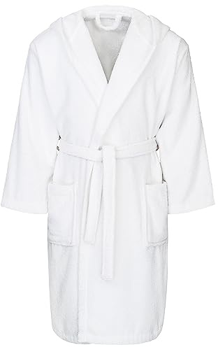 Moon - Peignoir Airjet avec capuche – Avec ceinture extra longue – env. 400 g/m² (blanc), Blanc., 3XL grande taille taille tall