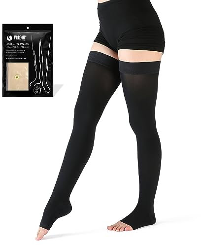 VARCOH medias de compresion medias Para Mujeres Punta Abierta Para Mujeres, Compresion Mujer Circulacion Calcetines de 20-30 mmHg Para para DVT, Maternidad, Medias de Compresion Hombre