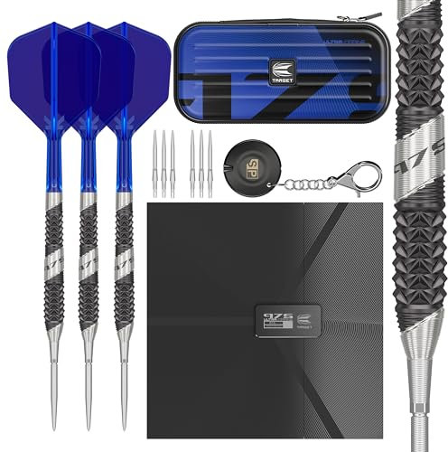 Target Darts 975 Ultra Marine 02 23G 97.5% Wolfram Swiss Point Stahlspitze Dart Satz with K-Flex
