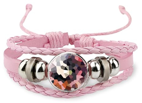 PQKL-party Demon Armband,Demon Geflochtenes Lederarmband,1pcs Demon Abzeichen Druck Armband,Verstellbar Armbänder, Erwachsene Anime-Fans Geschenk