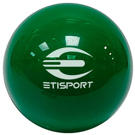 ETISPORT Bola de Hockey Patines Pro. Uso Profesional para Toda Clase de Superficies. Medida y Peso reglamentarios. (Verde)