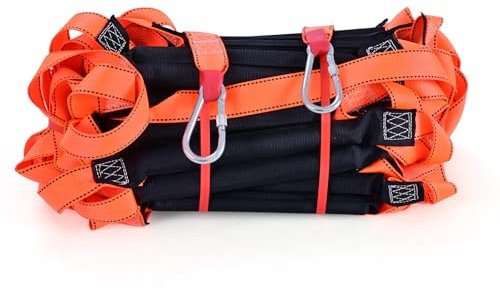 Meidansini Échelle de Secours Souple 3 m - Ignifuge, 2 à 3 Étages, Réutilisable pour Fenêtre, Balcon et Cabane dans les Arbres