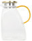 Caraffa Elegante in Vetro Borosilicato con Coperchio 1.8L–Caraffa da 1800 ml con Tappo e Filtro,Adatta per la Porta del Frigorifero,Brocca d'Acqua in Vetro per Frigo