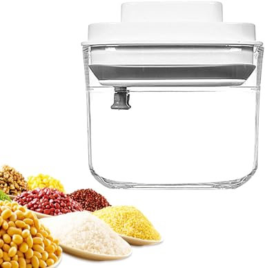 Coffee Bean Container, Food Storage Vacuum Container, Manual Sealer, Stackable Dispenser, Kitchen Storage Jar, Pantry Organization For Snack