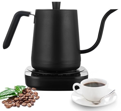 Hervidor eléctrico de Cuello de Cisne,Hervidor de Cuello de Cisne de Acero Inoxidable, con Ajuste de Temperatura,45-95°C Regulable, Calentamiento Rápido,Función Mantener Caliente