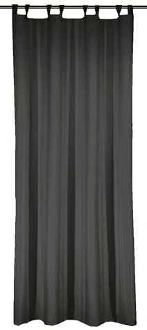 Sehlbach Tenda pronta per l'uso con occhielli, Tinta unita, Grigio, 135 x 235 cm, Traslucida, Montaggio semplice, Certificato Oeko-Tex, Eleganza senza tempo, Sensazione ambiente arioso