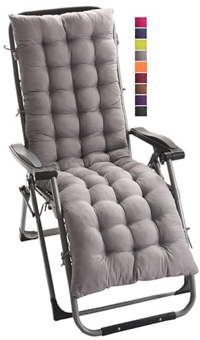 seokor Cojín para Tumbona Jardín 125x48/155x48 Cojín para Silla Mecedora con Correas de Sujeción Antideslizante Colchóneta para Tumbonas para Exterior/Patio/Piscina/Playa/Terraza/Balcón(C,125x48x8cm)