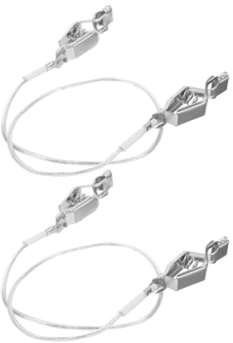 JECOMPRIS Clips pour Ligne de Tête D'escrime 2 Pcs en Acier Inoxydable, Serrage-câble Conducteurs pour Masque de Fleuret D'escrime, Accessoires Sportifs pour Compétition et Entraînement