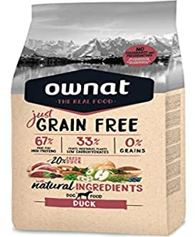 Ownat Nourriture pour Chiens Viande de Canard sans céréales (3 kg) Chiens avec ingrédients naturels sans conservateurs ni colorants, Nourriture Riche en protéines.