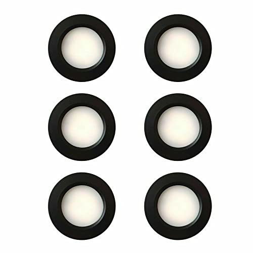 JUTTAUTO LED Innenbeleuchtung, 12V LED Camper Innenraum Auto Ladegerät Spot Licht für Wohnmobil Wohnwagen Boot Warm Weiß (6Pcs)