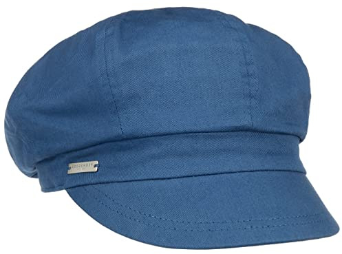 Seeberger Azalee Ballonmütze Damencap Newsboy-Mütze Balloncap Baumwollcap Sommercap Damen - mit Schirm, Futter Sommer Frühling-Sommer - One Size blau