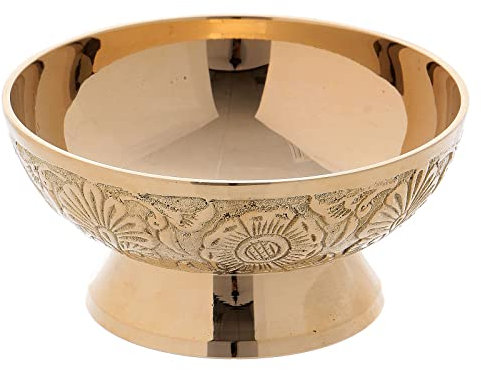 Holyart Escudilla para Incienso latón Dorado Decorado