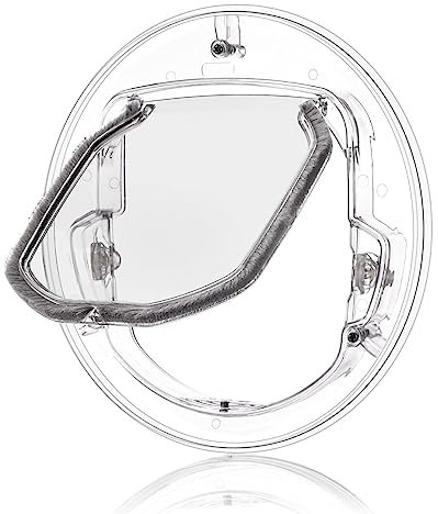 Katzenklappe, 4 Wege Magnet Verschluss Hundeklappe Haustiertüre Katzentür Haustiertür Glastür Schiebetür Cat Flap Klappe Silent manuelle Haustierklappe Wand Holztür Fenster für Katze Kätzchen Hund