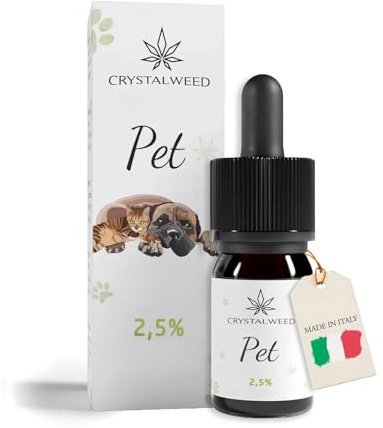 Crystalweed Petolja | Lugnande och avslappnande olja för hundar och katter | 100 % vegetabilisk produkt för veterinäranvändning (2.5)