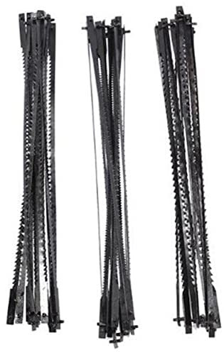 BEIEM Laubsägeblätter, 36-teilig, Dekupiersägeblätter aus Stahl bis 127 mm, mit Kreuzstift, 15/18/24 Zähne, feine Sägeblätter, Standard