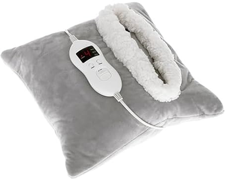 Marco Paul Large Fleece Electric Heat Pad - 38cm Mains Powered Multi Function Heated Pillow for Neck & Shoulder Pain with Fleece Pocket - Heated Cushion for Hand Warmer, Foot Warmer & Heating Pad