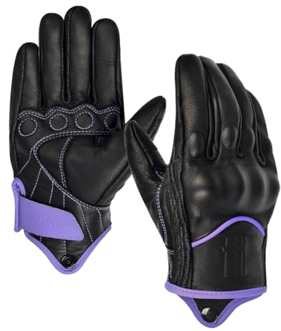 Harssidanza Woman Touch Motorcycle Racing Gloves GL016UK Light Purple L