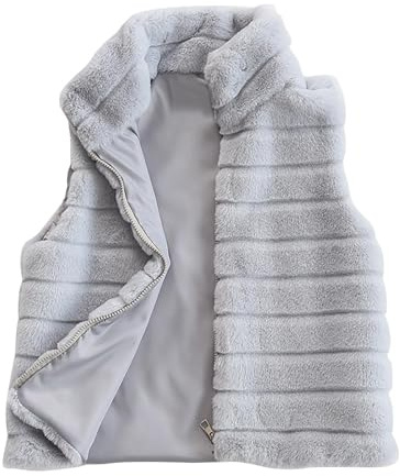 Gilet corto in pelliccia sintetica da donna, gilet trapuntato leggero, gilet in pelliccia senza maniche, invernale, caldo cappotto in pelliccia, giacca invernale, giacca in pelliccia, taglie forti