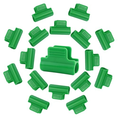 45 Pezzi Clips Serre Ø16~17mm,Clip Pali Coperture Filari,Verde Morsetti Fissaggio Piante,Accessori Film Capannone Diametro Esterno,Clip Pellicola in plastica,per Fissaggio