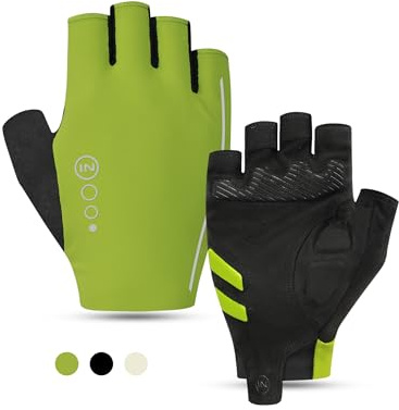 INBIKE Guantes Ciclismo MTB Guantes Montaña Verano Hombres Mujeres Antideslizante Antichoque Elástico Transpirable Multifuncional IHC215 Verde L