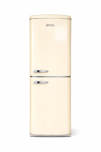 DMDK DKC3 Frigorífico-Congelador Combinado, 244 Litros, Color Crema Retro, 181x55x57,50 cm, 39 dB