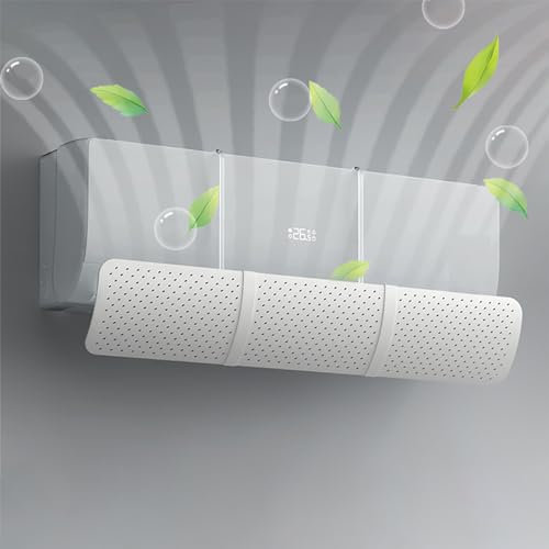 Déflecteur de climatiseur Vent, Anti Direct Blowing Rétractable Climatiseur Blindage Climatiseur Déflecteur Déflecteur Bureau (Blanc)