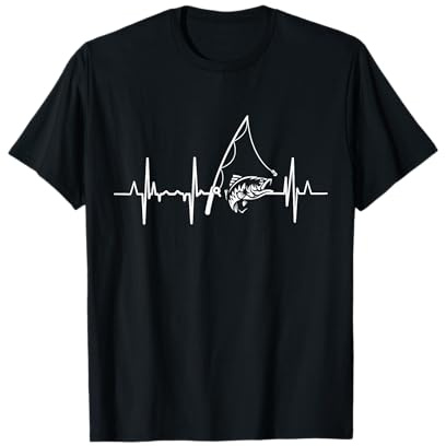 Pêche rythme cardiaque pour pêcheurs et pêcheurs T-Shirt