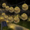 NLNEY NLNEY Solar-Lichterkette, 7 m, 50 LEDs, für den Außenbereich, wasserdicht, marokkanische Lichterkette, wetterfest, 8 Modi, Solarleuchten für Balkon, Garten, Rasen, Weihnachten, Hochzeiten, Part