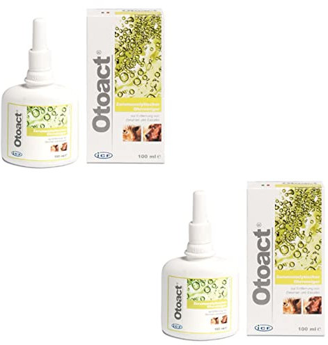 iCF OTOACT - Ohrreiniger - für Hunde und Katzen - Doppelpack - 2 x 100 ml
