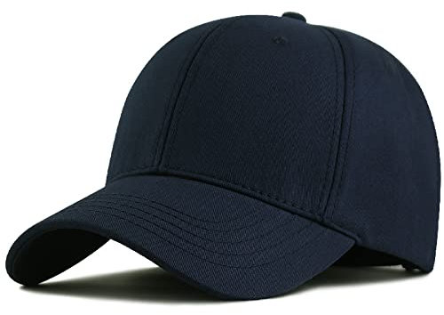 ISWMM Großer Kopfhut Sport XXL Übergröße Baseball Cap Big Head Hat Plus 60-65 cm, marineblau