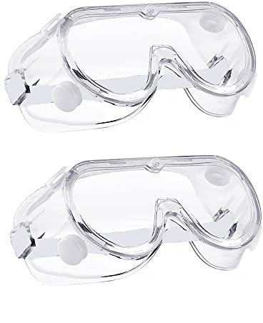 ZJRung 2 Stück Schutzbrille Arbeitsschutzbrille Vollsichtbrille Antibeschlag und UV-Schutz Staubdichte Schutzbrille für Labor Radfahren Skifahren Bergsteigen