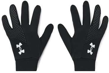 Under Armour Men's Field Player's Football Gloves, (001) Black/Castlerock/White, Medium