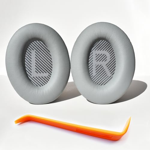 QC35 Ear Pads - Replacement Earpads Ear Cushions for Bose QuietComfort 35 II and QC35 Headphones & More(Grey)