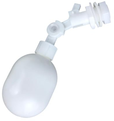 Baoblaze Float Valve 3/8 PP Ball Valve, White, Automatic Water Level Control for Tanks, Towers, Pumps & More