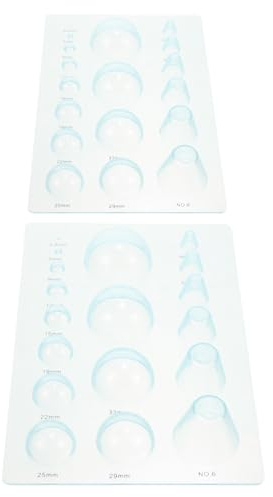 MAGICLULU 2 Piezas Molde para Quilling de Papel 3d Forma de Media Esfera, Plantilla Transparente Azul para Manualidades, Herramienta para Papel, Tablero de Quilling DIY