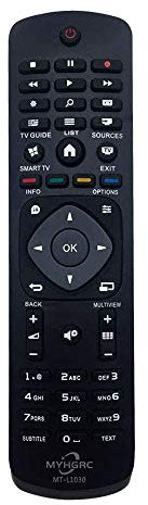 MYHGRC Remplacement télécommande Philips TV adaptée pour Telecommande Universelle Philips TV LED LCD - Aucune Configuration Requise