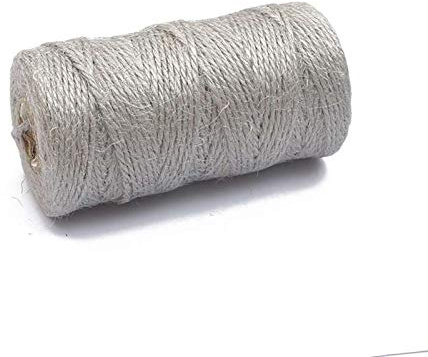 Cqinju-Natural Yute Cordel 100m Rollo arpillera Jute cordón cordón cáñamo Cuerda Cuerda Ancho Abrigo rústico Regalo Embalaje Cadena decoración de la Boda, Cuerda de Embalaje Duradera