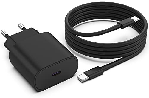 25W Schnellladegerät USB C für Samsung Galaxy S25/S25 Ultra/S24/S24Ultra/S23/S23 Ultra S22/S22 Plus/S22 Ultra/S21 S20 FE/A52S A53 A33/Z Flip 3, USB C ladegerät mit 2m Schnell Ladekabel for Samsung