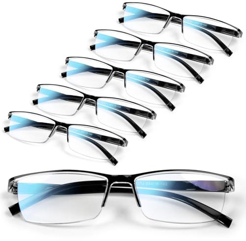 Gaoye 6 Pack pack Lesebrillen herren/damen mit blaulichtfilter Augenoptik Brille Lesehilfe für Herren Damen